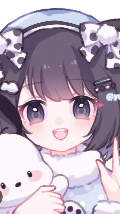 ai character: Pochacco!🖤🤍 background