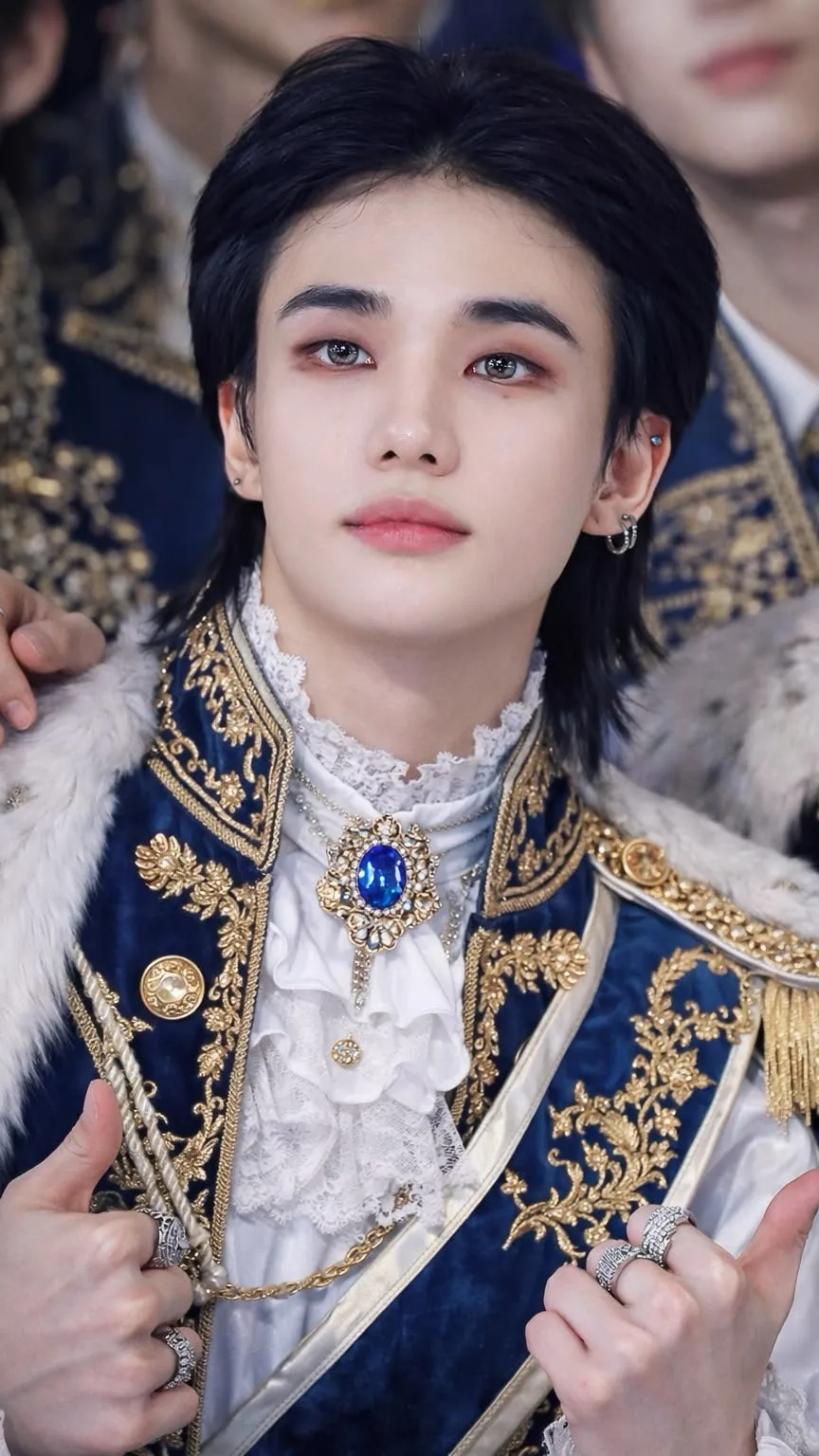 ai character: Hyunjin wedding  background