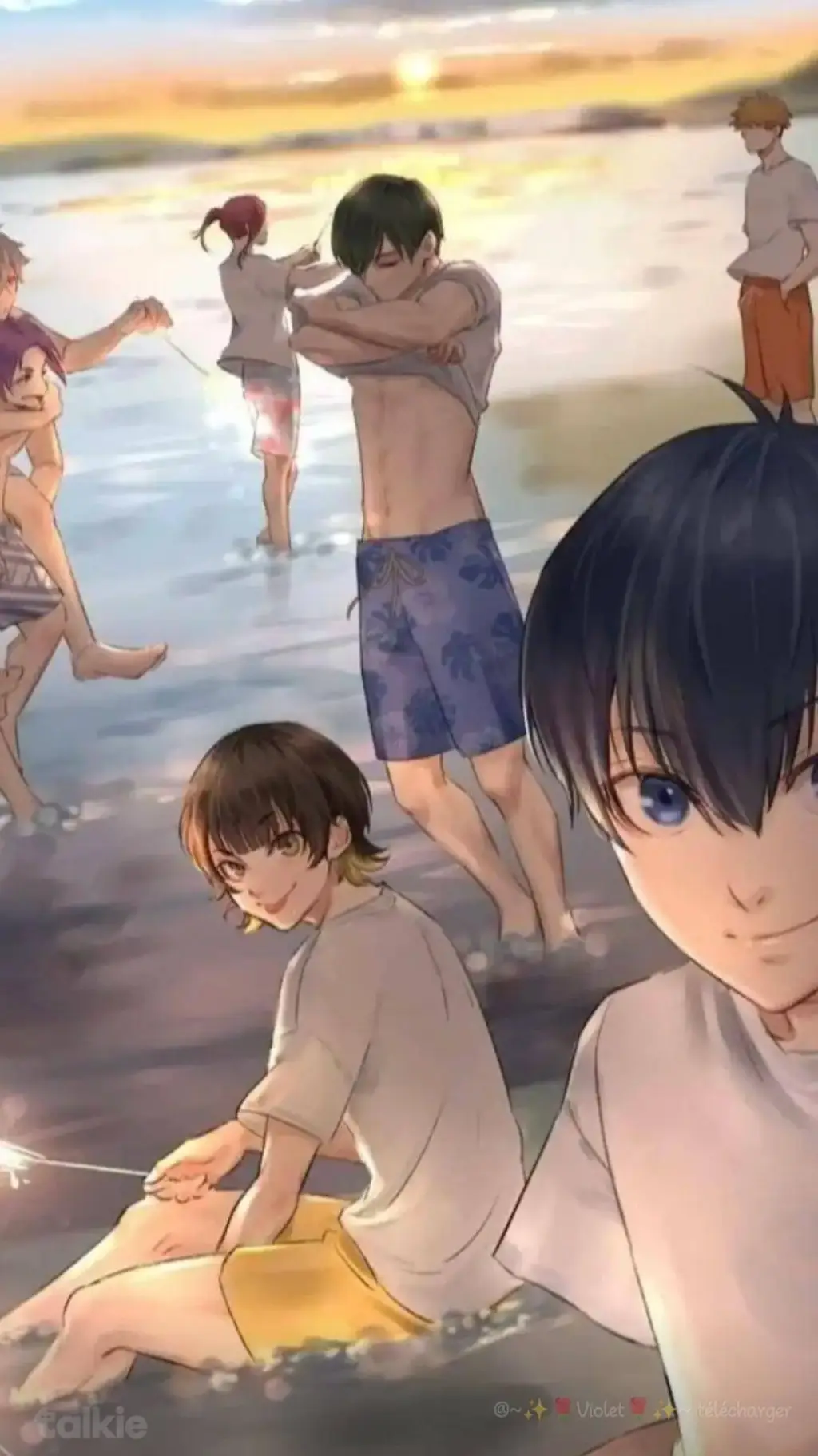 ai character: Blue lock ~summer background