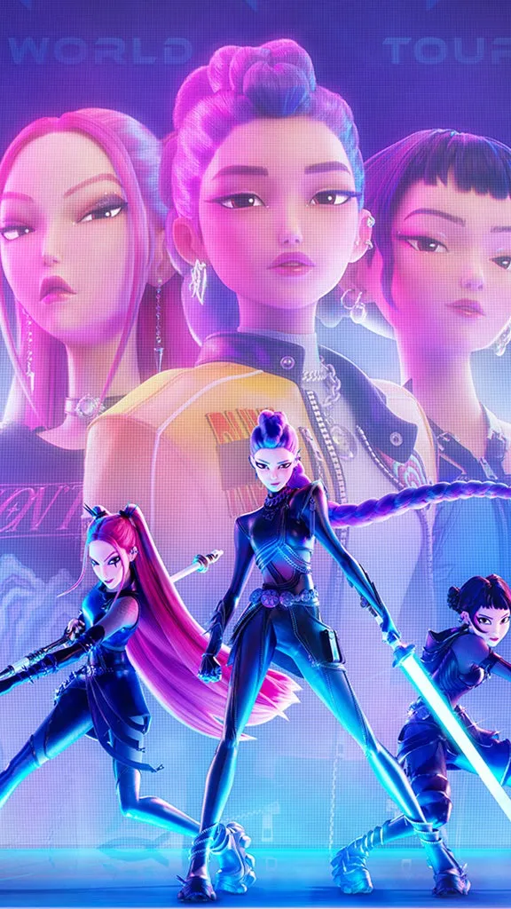 ai character: K-pop demon hunter background