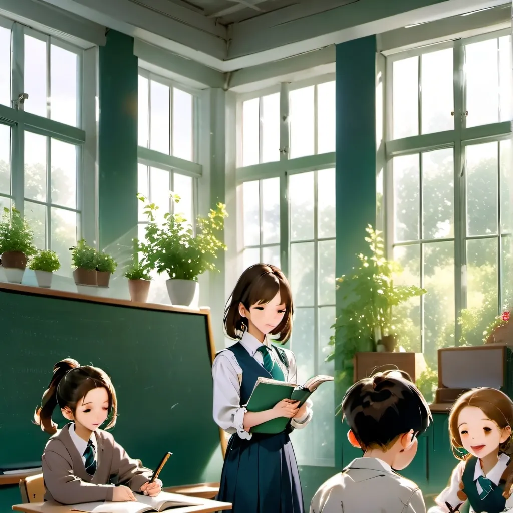 chat with ai character: classroom