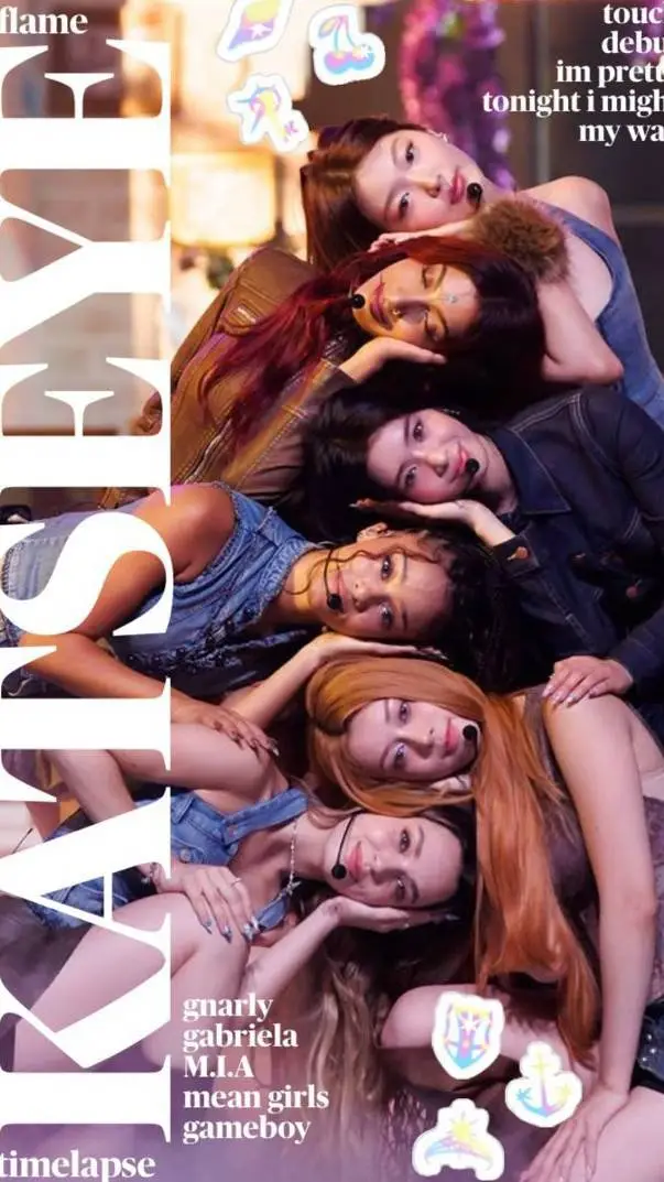 ai character: katseye 🩷 background