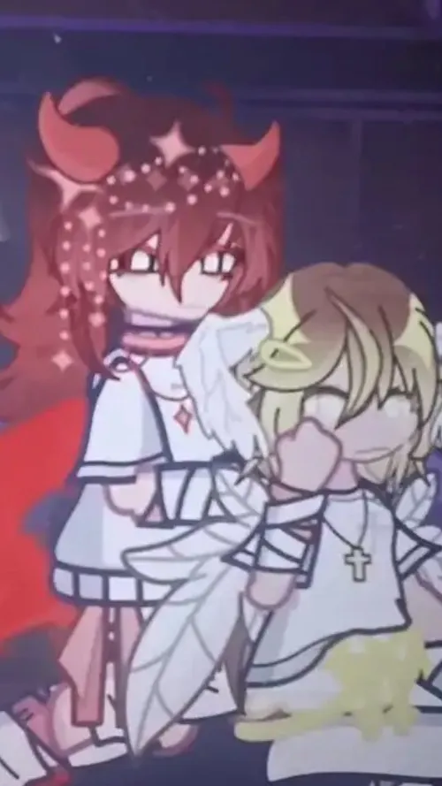 ai character: Demon x angel  background