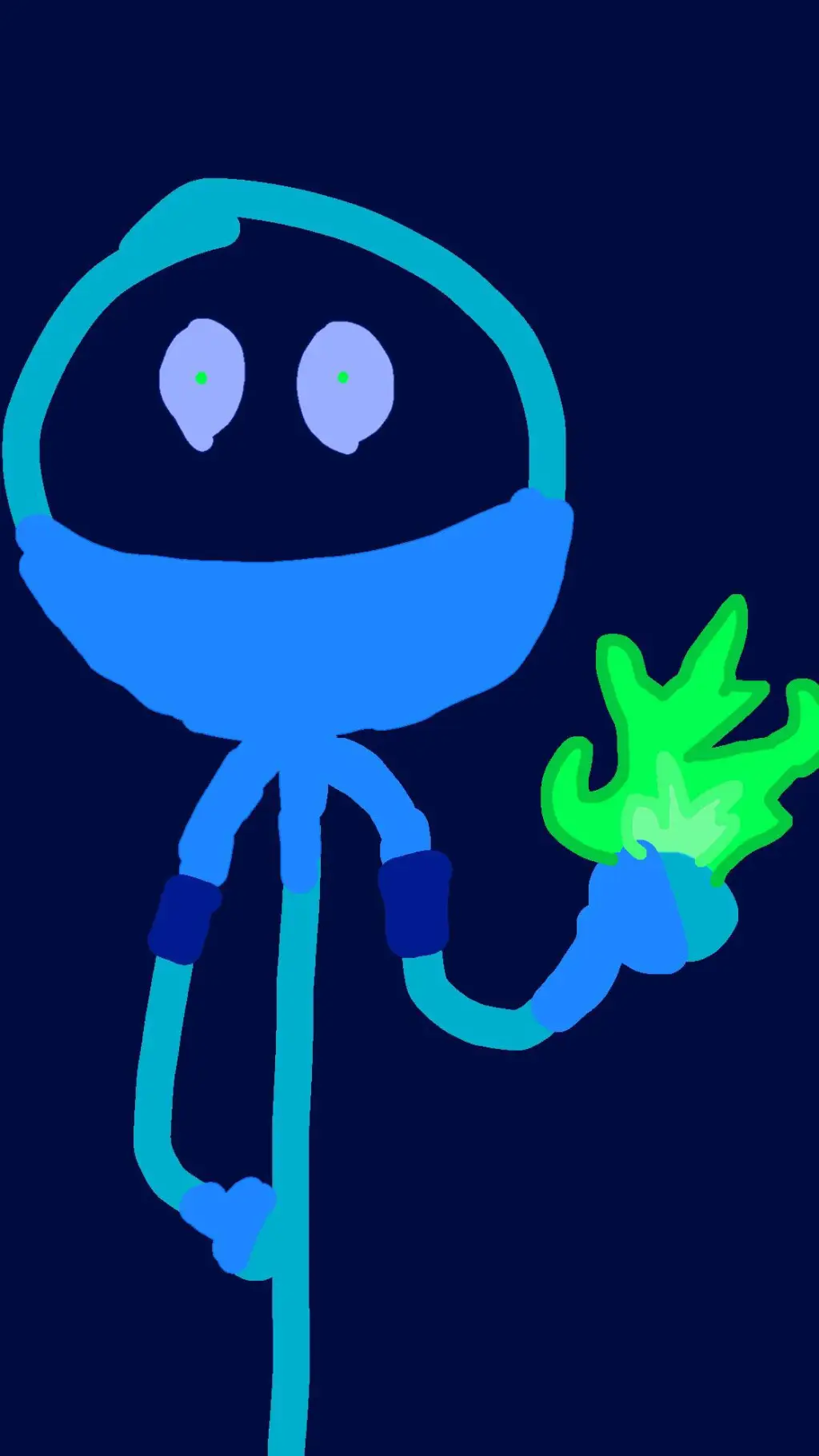 ai character: Azure Stickman Oc background