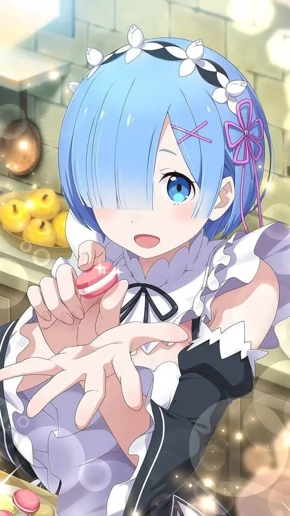 ai character: 💙🩵Rem🩵💙 background