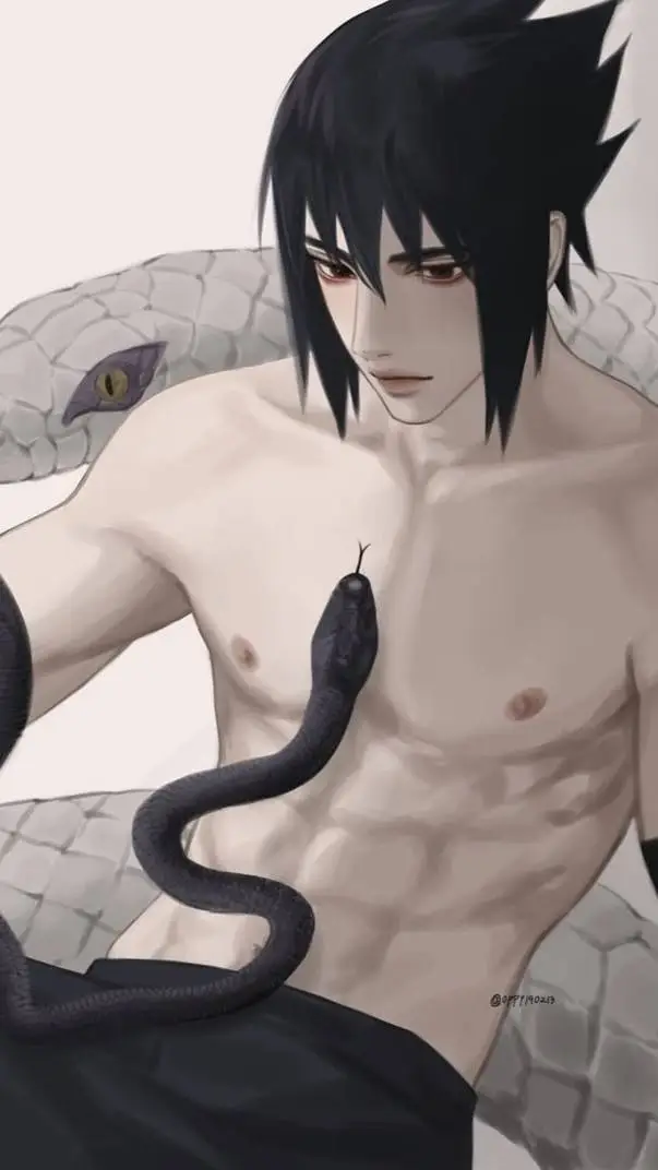 ai character: team 7 sasuke.😏 background