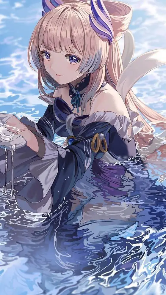 ai character: kokomi  background