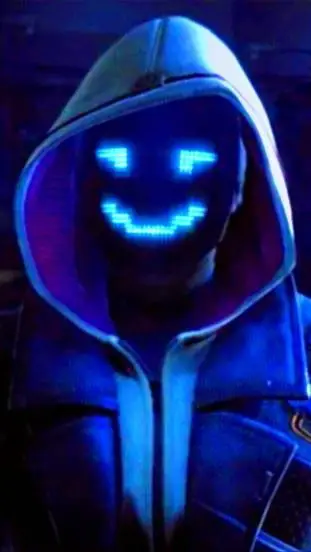ai character: gl1tch  background