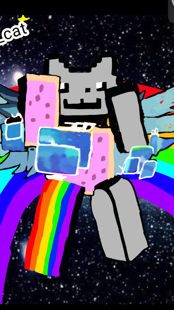 ai character: Nyan cat background