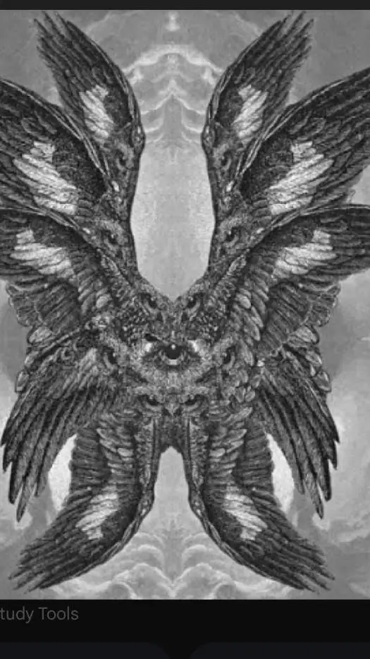 ai character: angel (dark)  background
