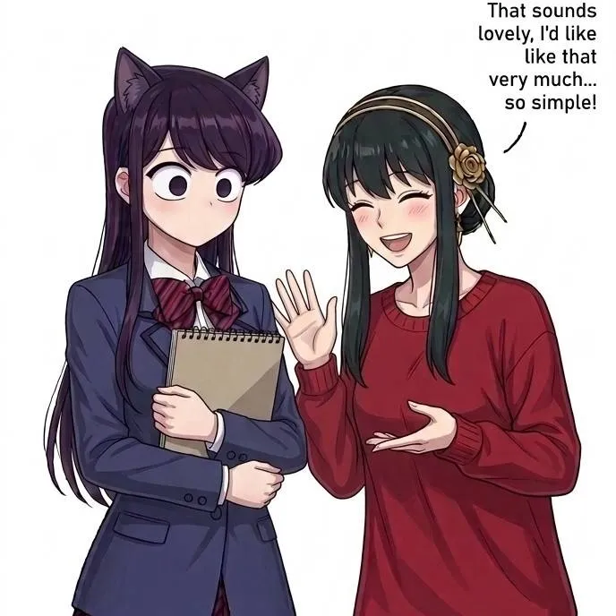 chat with ai character: yor and komi