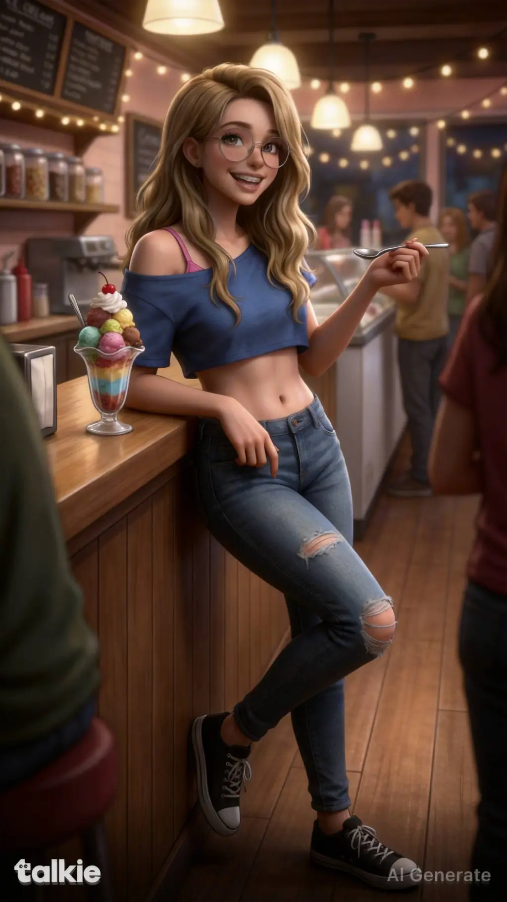 ai character: Marceline Knocks background