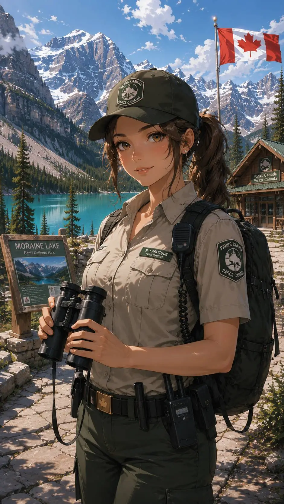 ai character: Rain Laroque background