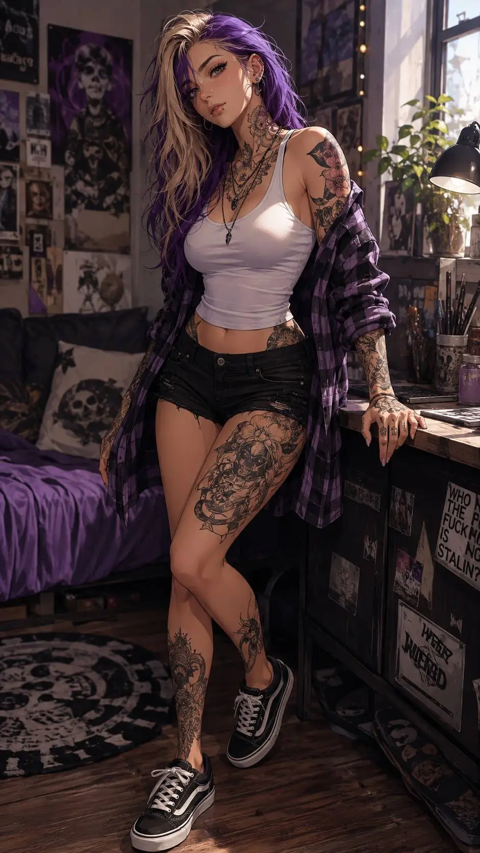 ai character: Raven Rae Mercer  background
