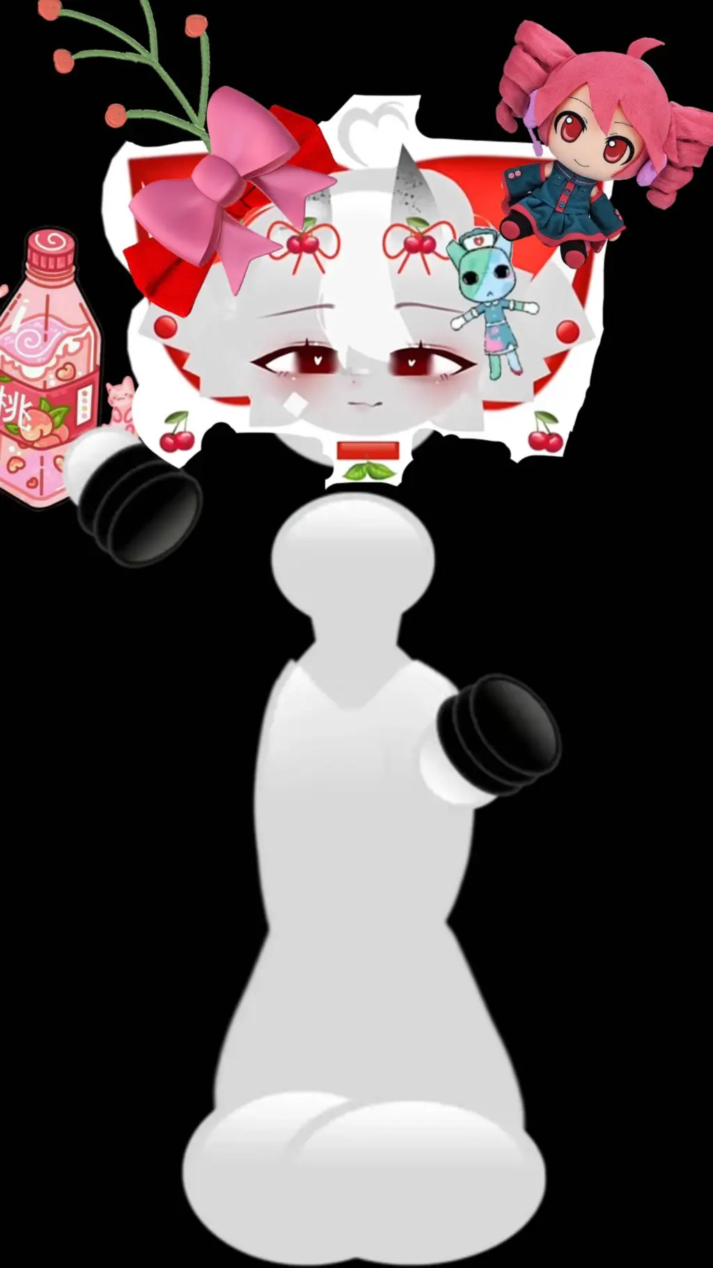 ai character: emoji cat care  background