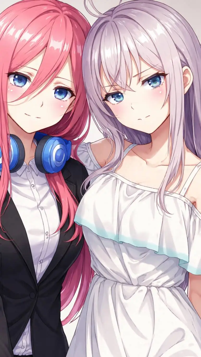 ai character: Miku y Alya  background