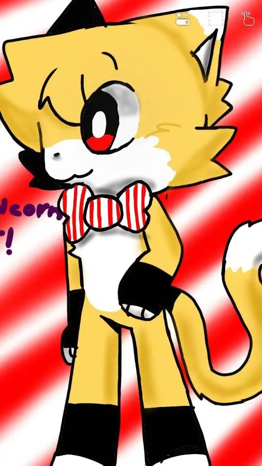 ai character: pawcorn cat! background