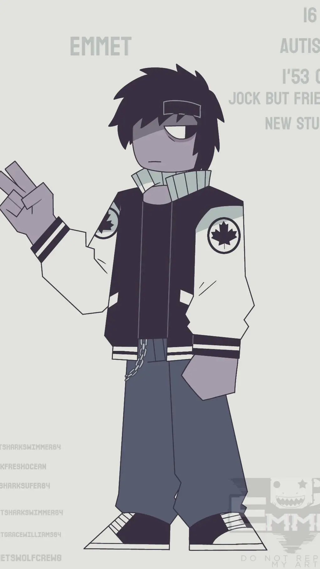 ai character: Emmett FPE background