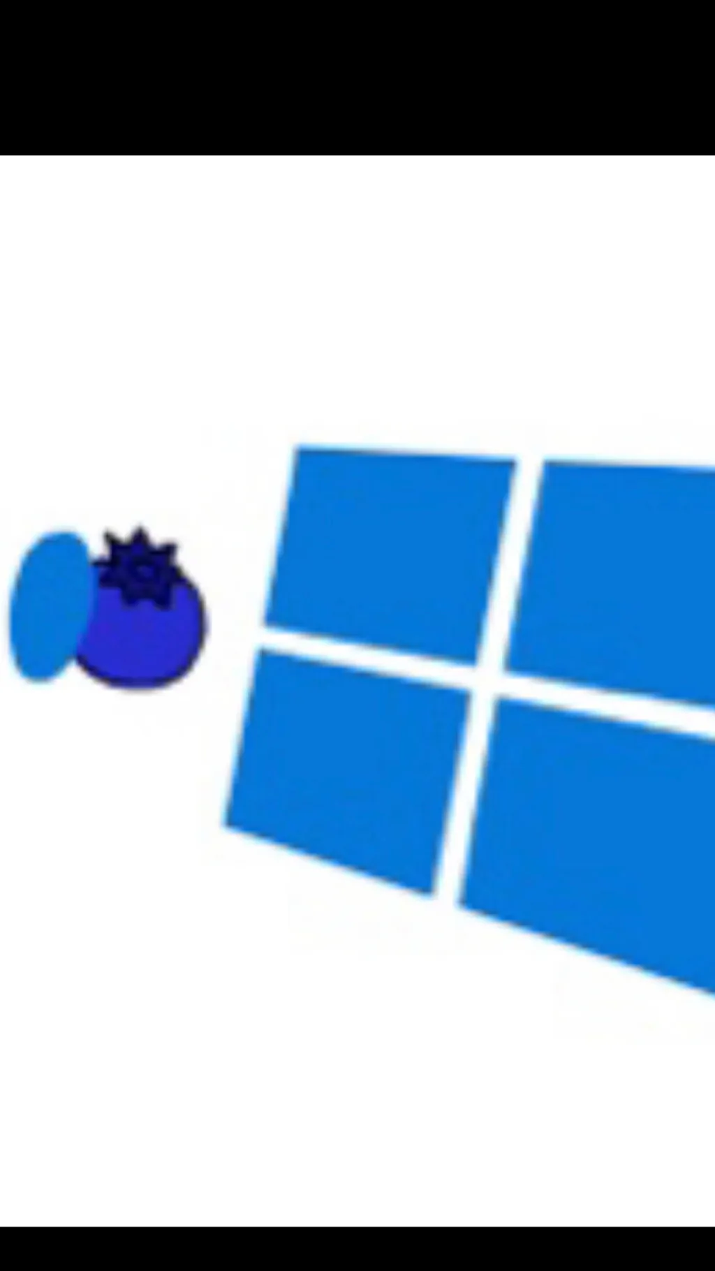 ai character: Windows blueberry  background