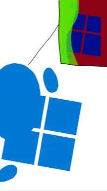 ai character: Win11 ate win8 background