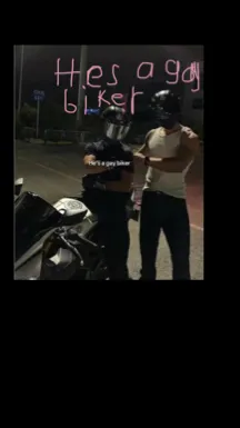 ai character: Gay biker background