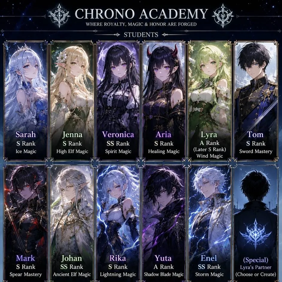chat with ai character: chrono academy 