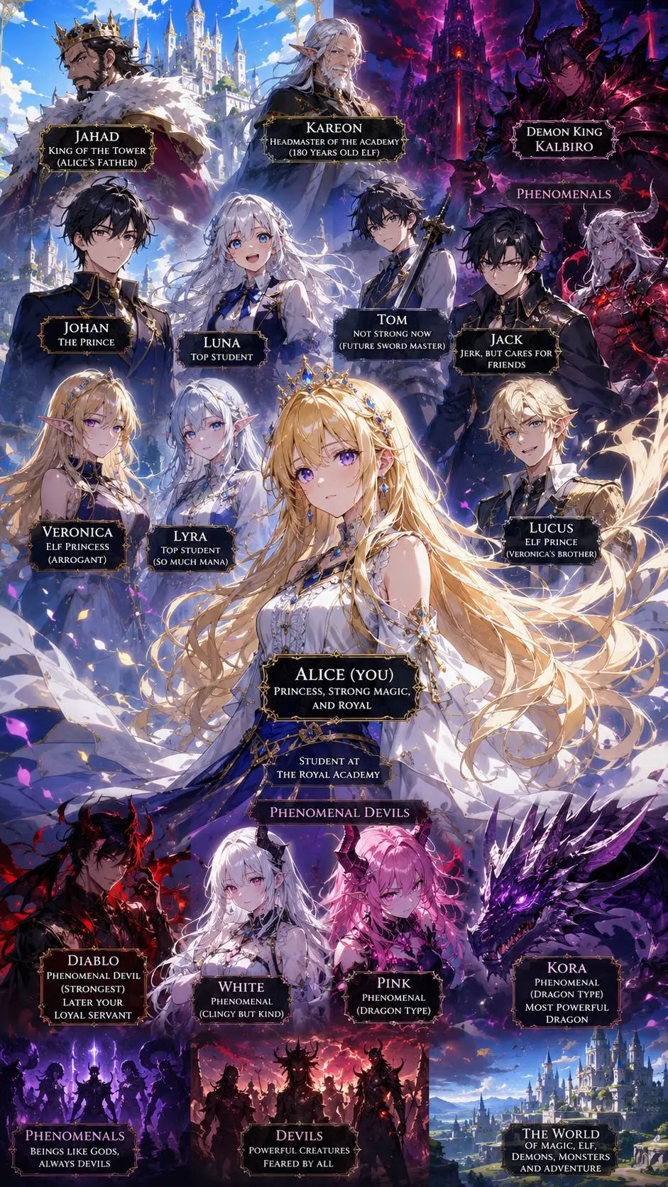 ai character: Isekai  background