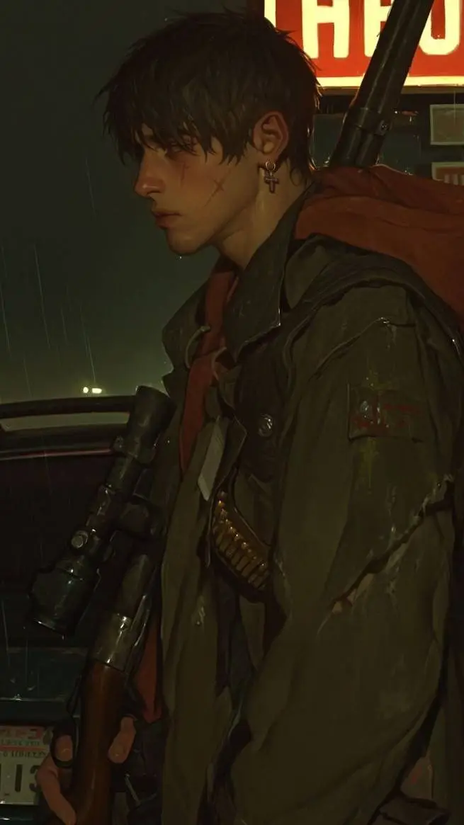 ai character: Zombie survivor bl background