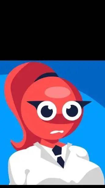 ai character: red female background