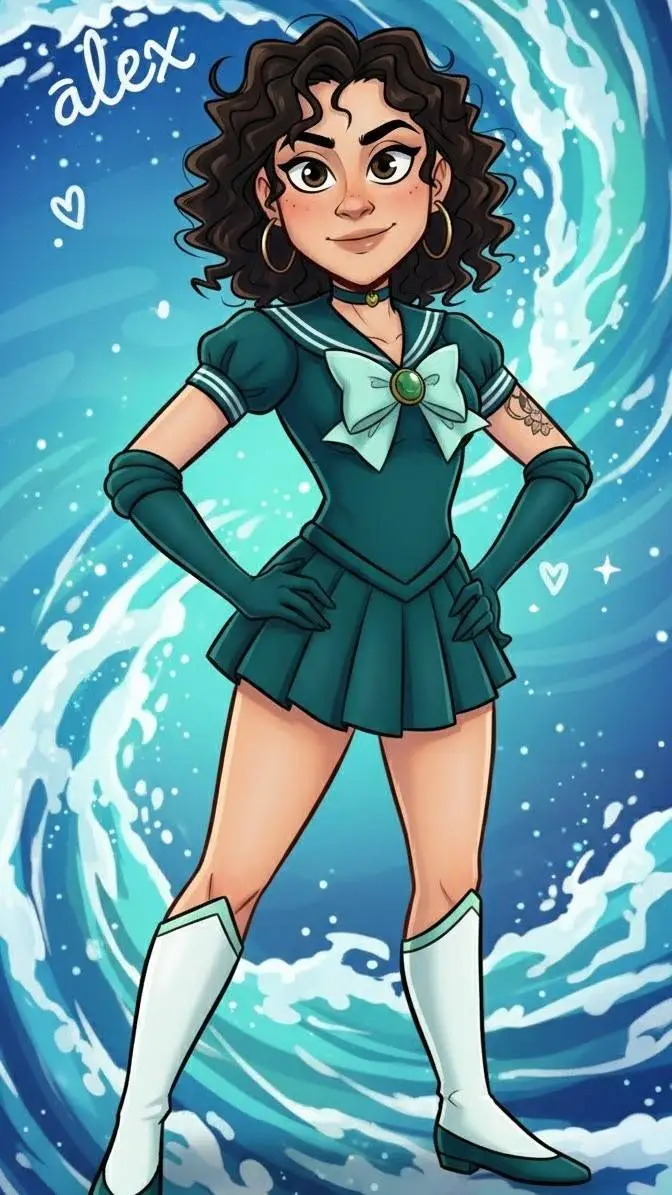 ai character: Sailor Jupiter  background