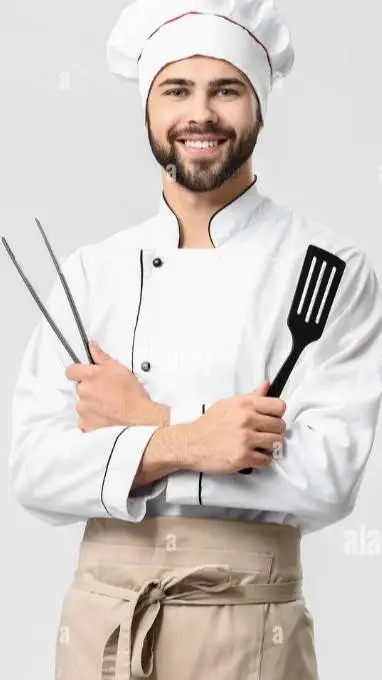 ai character: Cool French chef  background