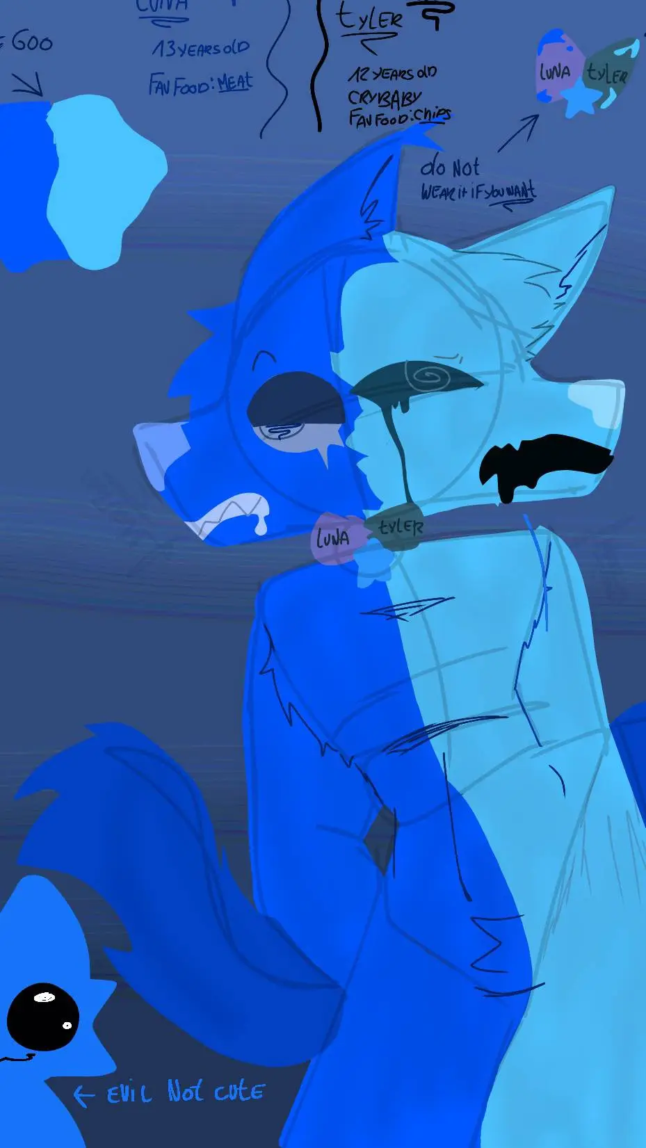 ai character: Luna and Tyler  background