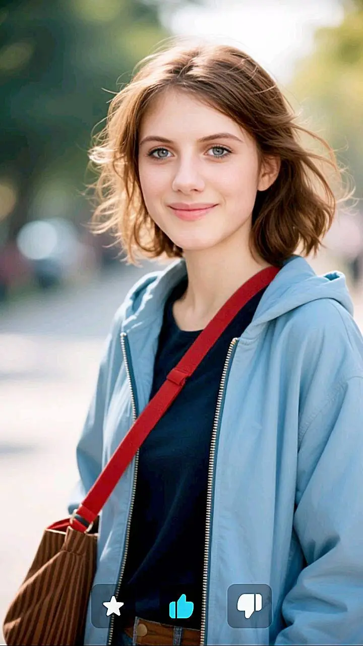 ai character: Melanie K Tal background