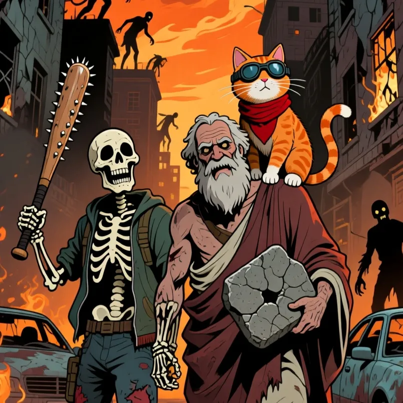 chat with ai character: Socrates skeleton