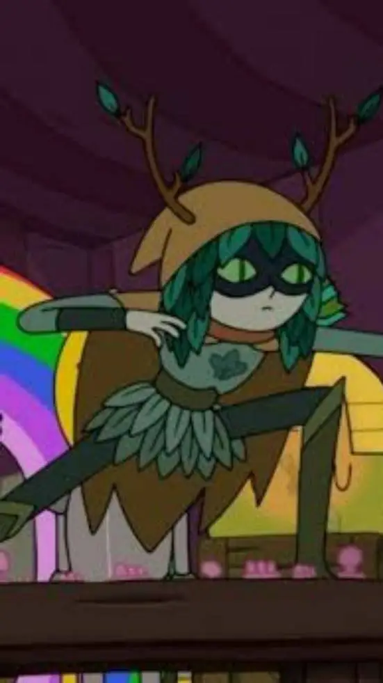 ai character: Maga cazadora  background