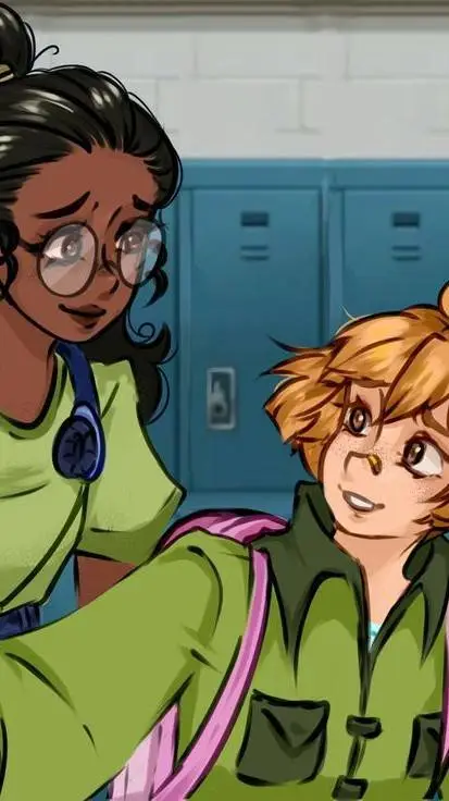 ai character: 📚Heather x Esther🛹 background
