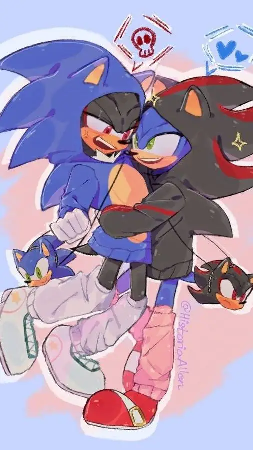 ai character: Shadow x Sonic♡ background