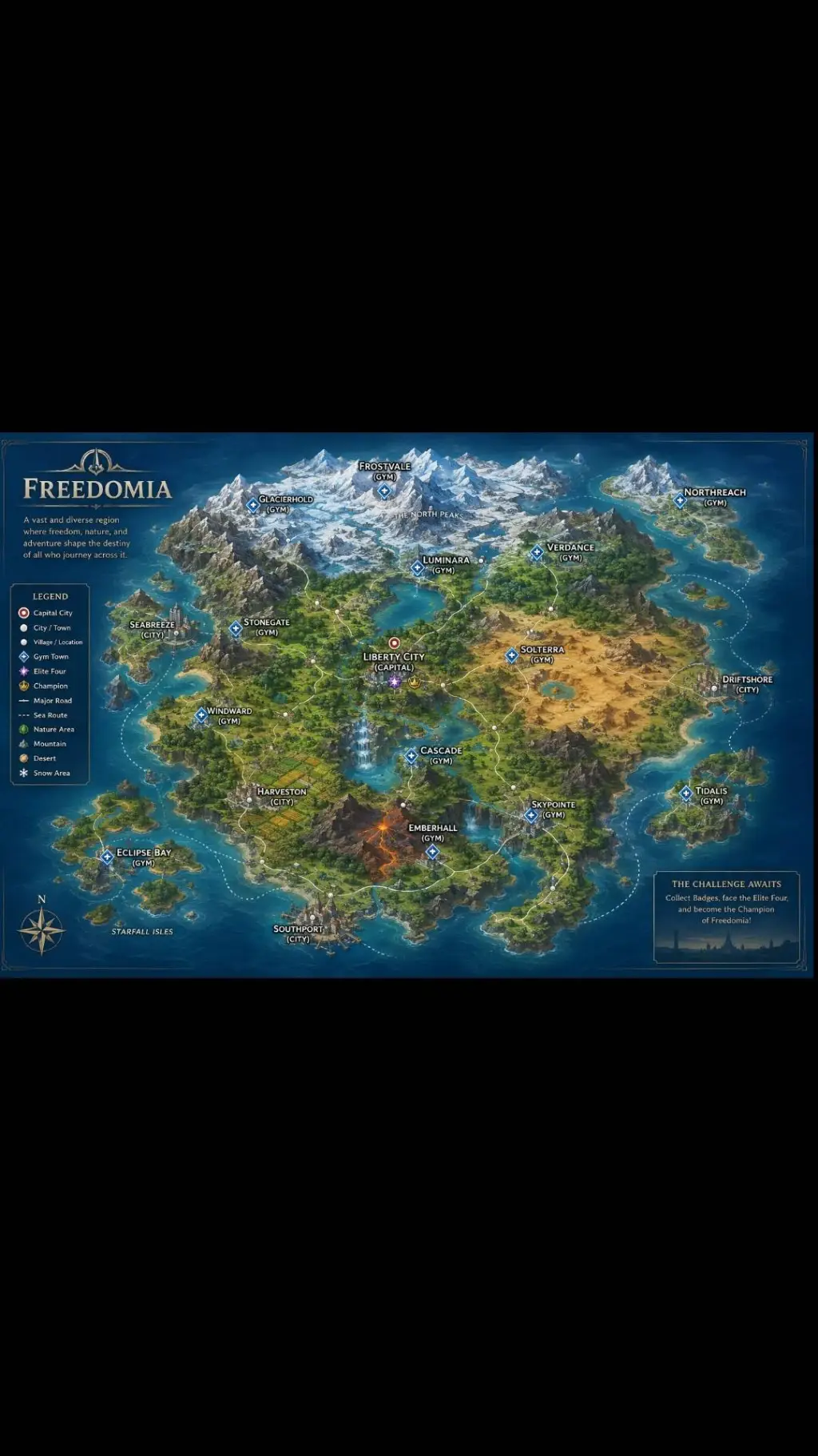 ai character: FREEDOMIA REGION background