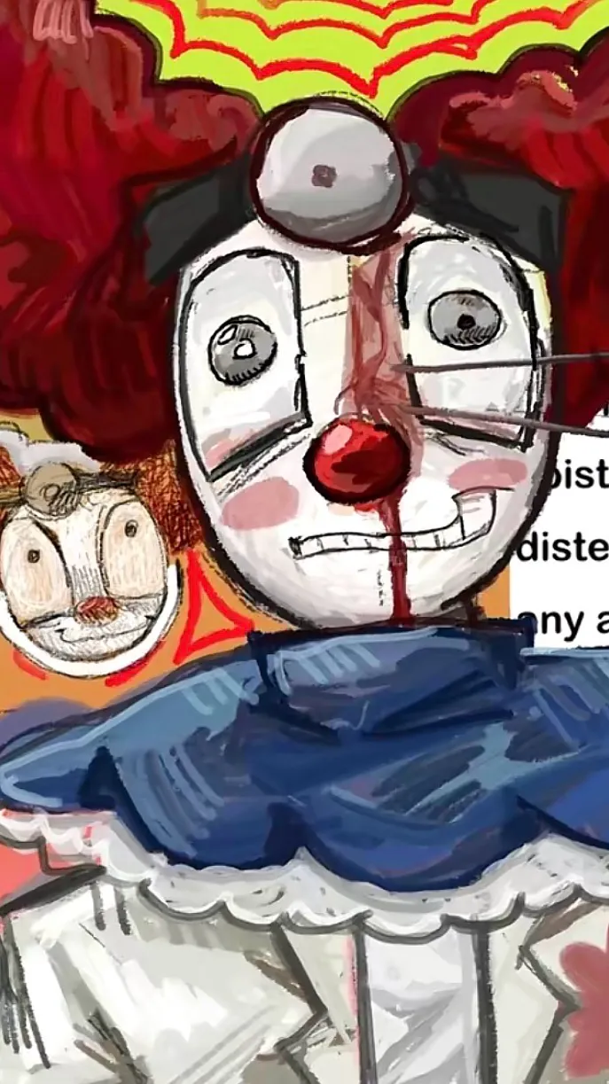 ai character: G0Z the clown!! background