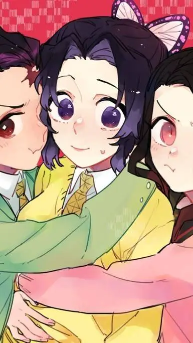 ai character: Nezuko y tanjiro  background