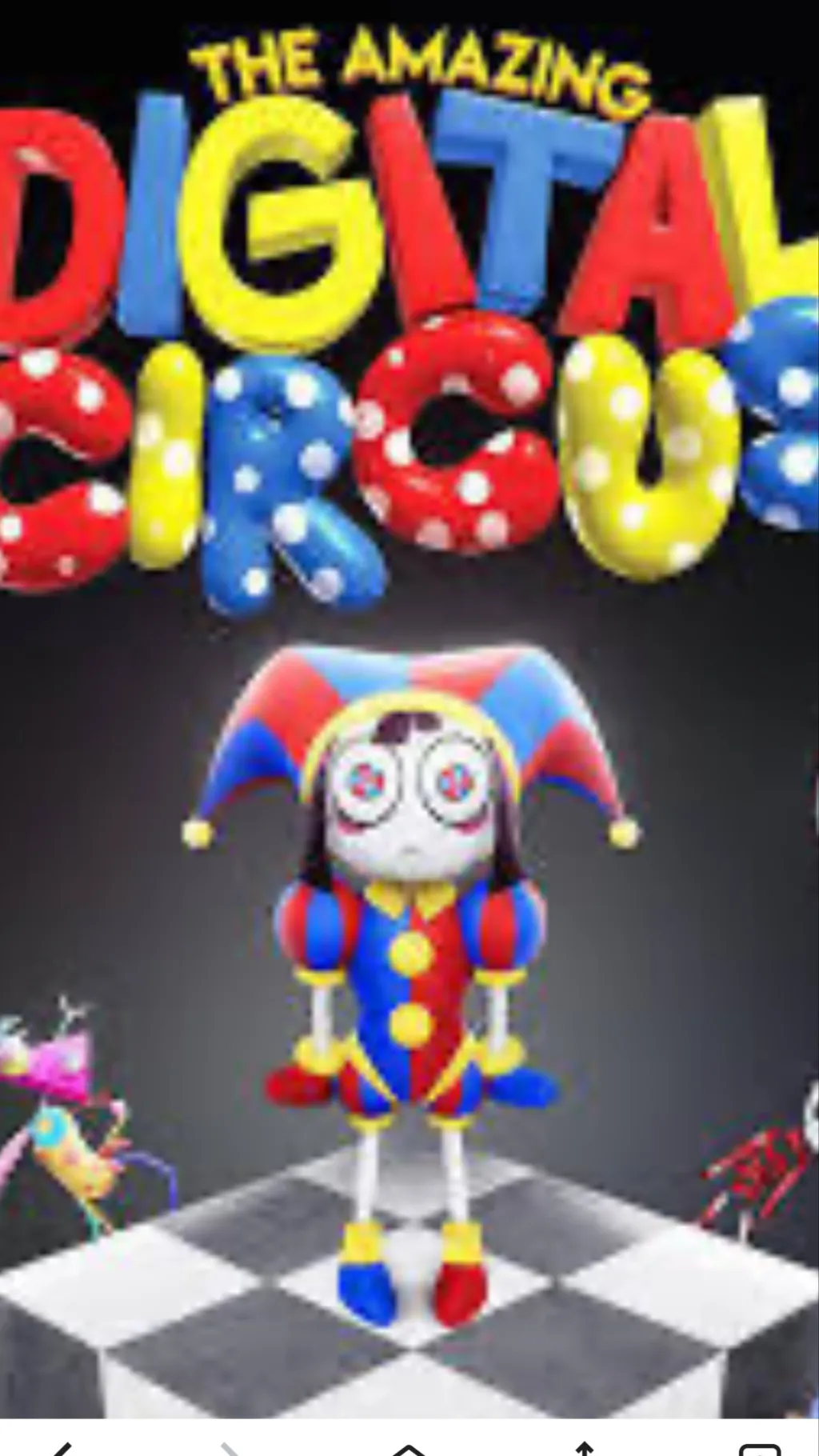 ai character: Digital circus background