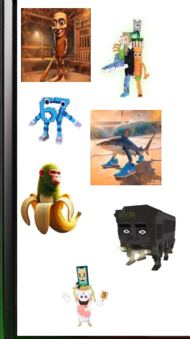 ai character: Brainrots pt2!! background