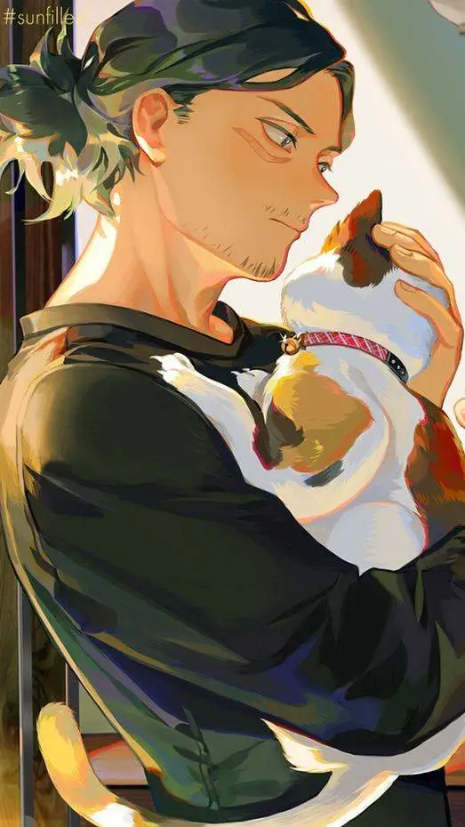 ai character: Mha ~ Cat background