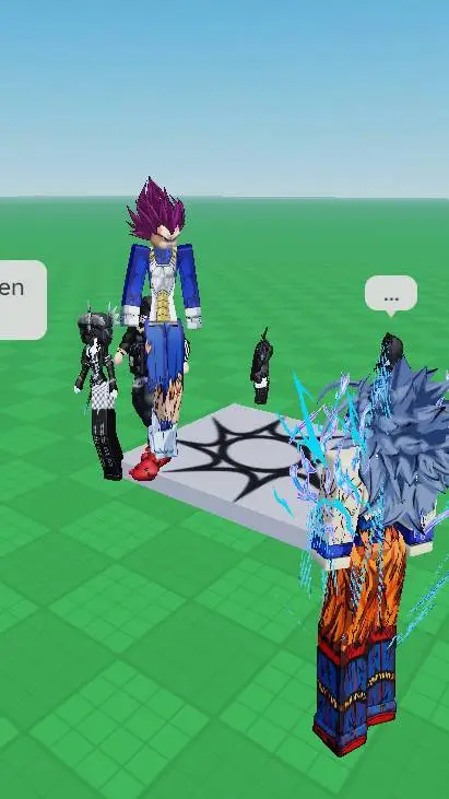 ai character: vegeta y goku background