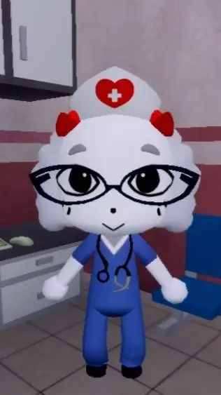 ai character: Floppy nurse  background