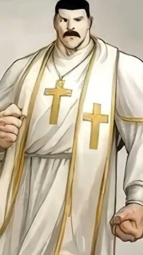ai character: Christian thragg  background