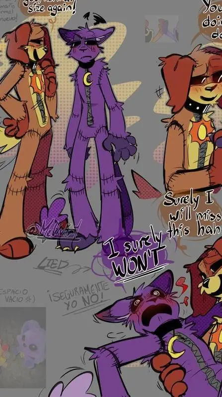 ai character: dogday y catnap  background