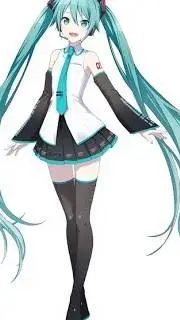 ai character: miku stupidune background