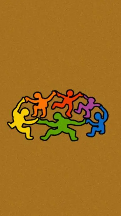ai character: rainbow  background