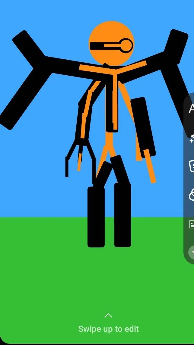 ai character: cyborg orange background